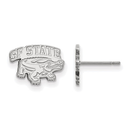 Sterlingsilber Rhodiniert Logoart San Francisco State University Extra Klein Ohrstecker