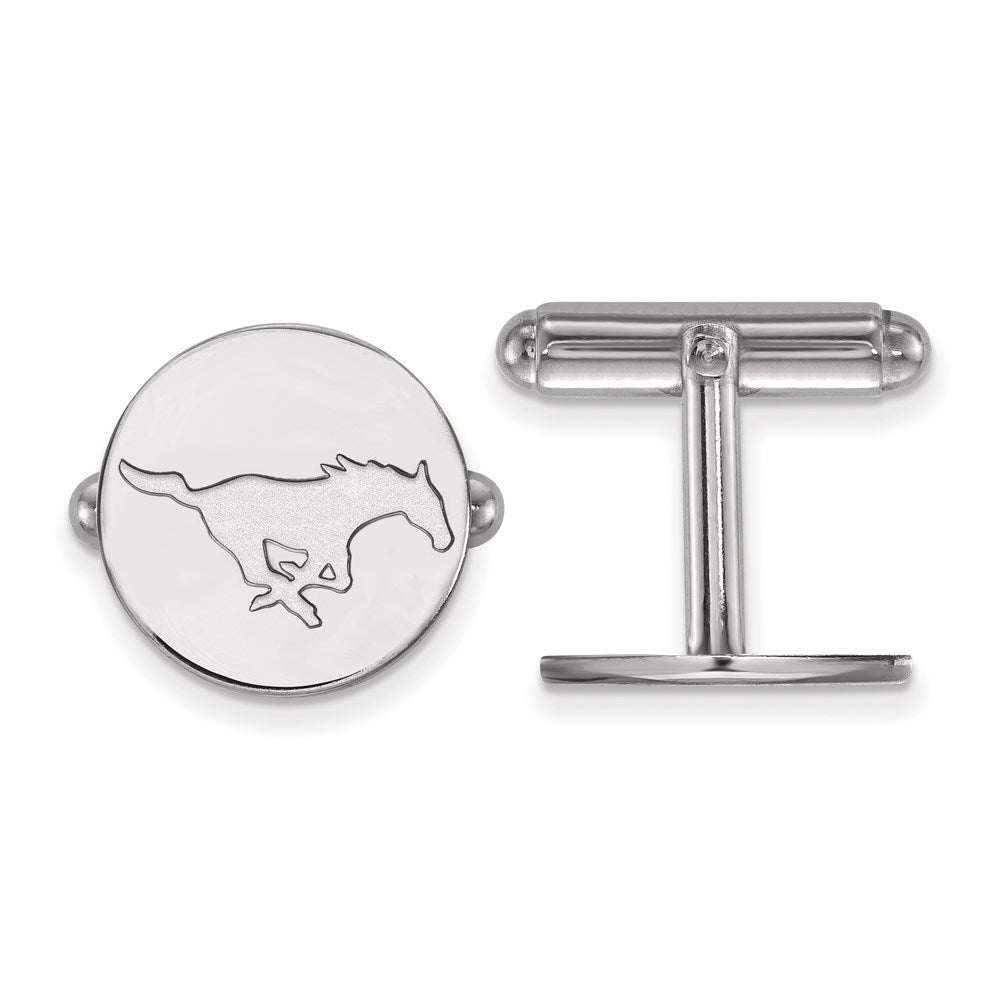 Sterlingsilber Rhodiniert Logoart Southern Methodist Universität. Manschette Knöpfe