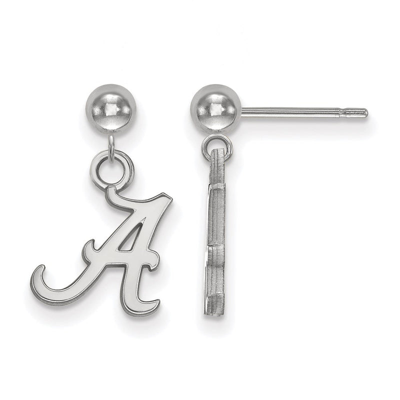 Sterlingsilber Rhodiniert Logoart University Of Alabama Buchstabe A Hängend Kugel Ohrstecker