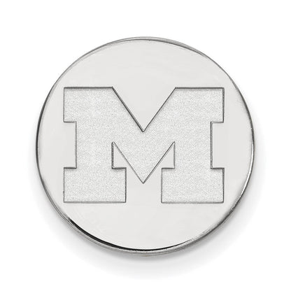14K Weißgold Logoart University Of Michigan Buchstabe M Anstecknadel