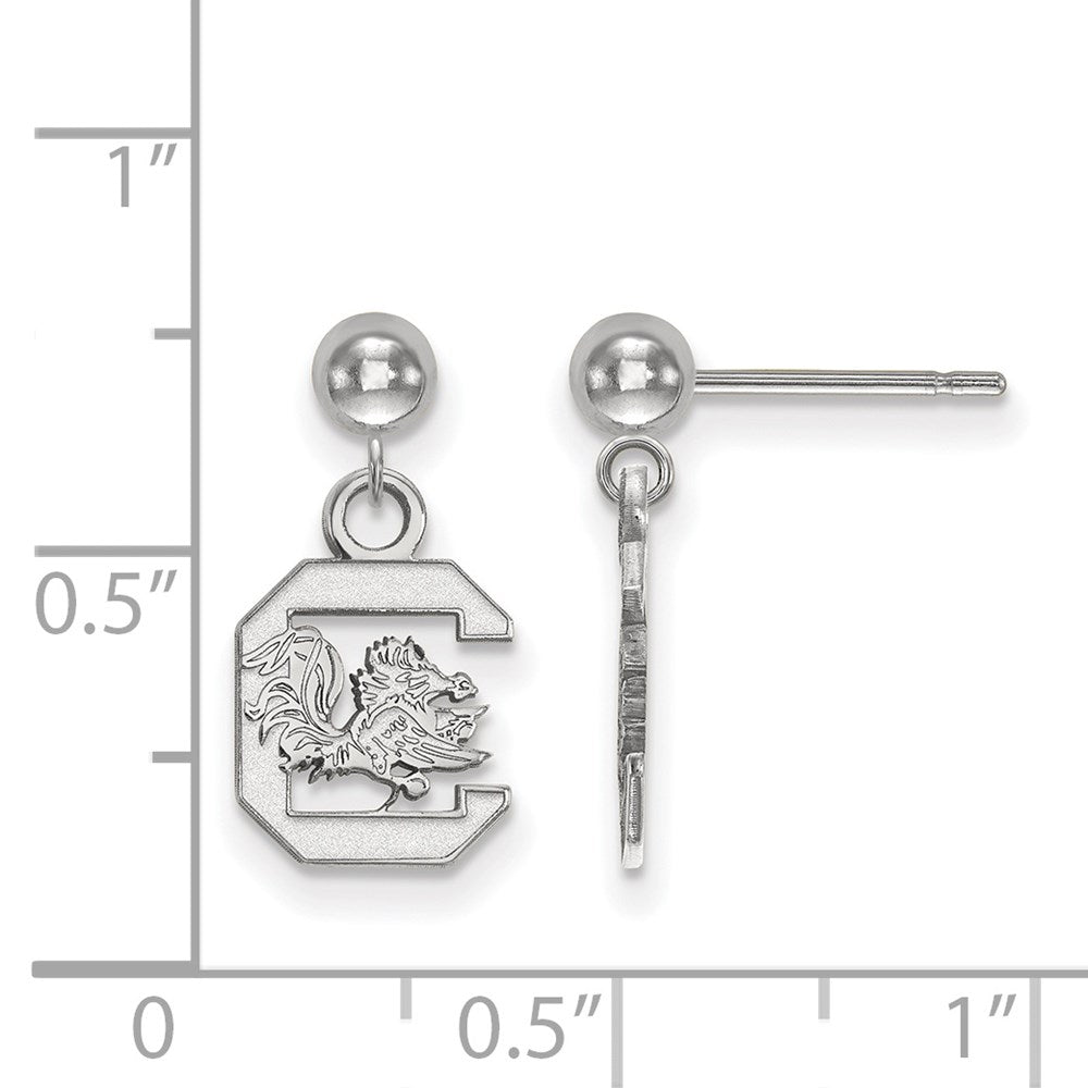 Sterlingsilber Rhodiniert Logoart University Of South Carolina Hängend Kugel Ohrstecker