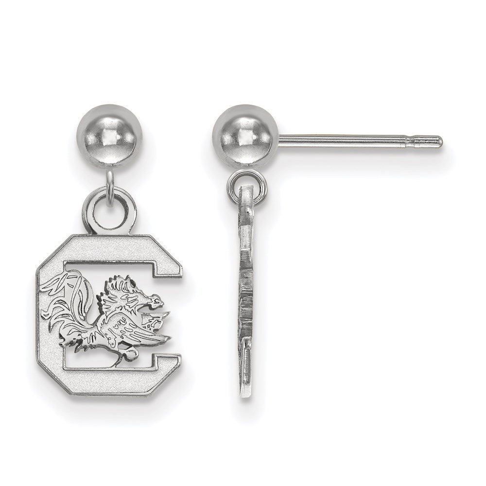 Sterlingsilber Rhodiniert Logoart University Of South Carolina Hängend Kugel Ohrstecker