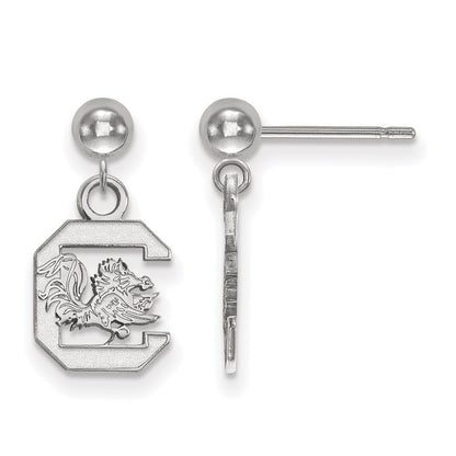 Sterlingsilber Rhodiniert Logoart University Of South Carolina Hängend Kugel Ohrstecker