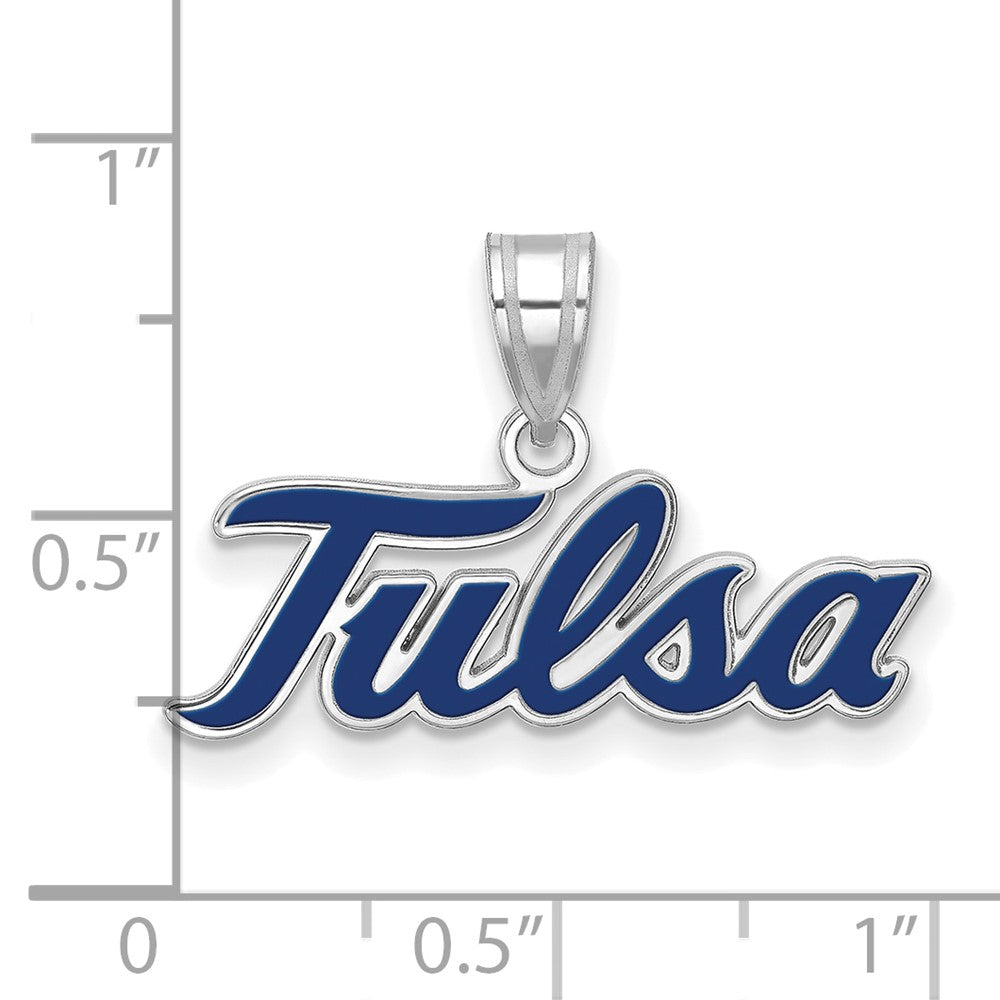 Sterlingsilber Rhodiniert Logoart University Of Tulsa T U Groß Emailliert Anhänger