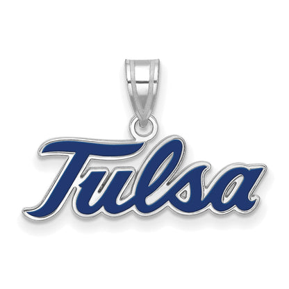 Sterlingsilber Rhodiniert Logoart University Of Tulsa T U Groß Emailliert Anhänger