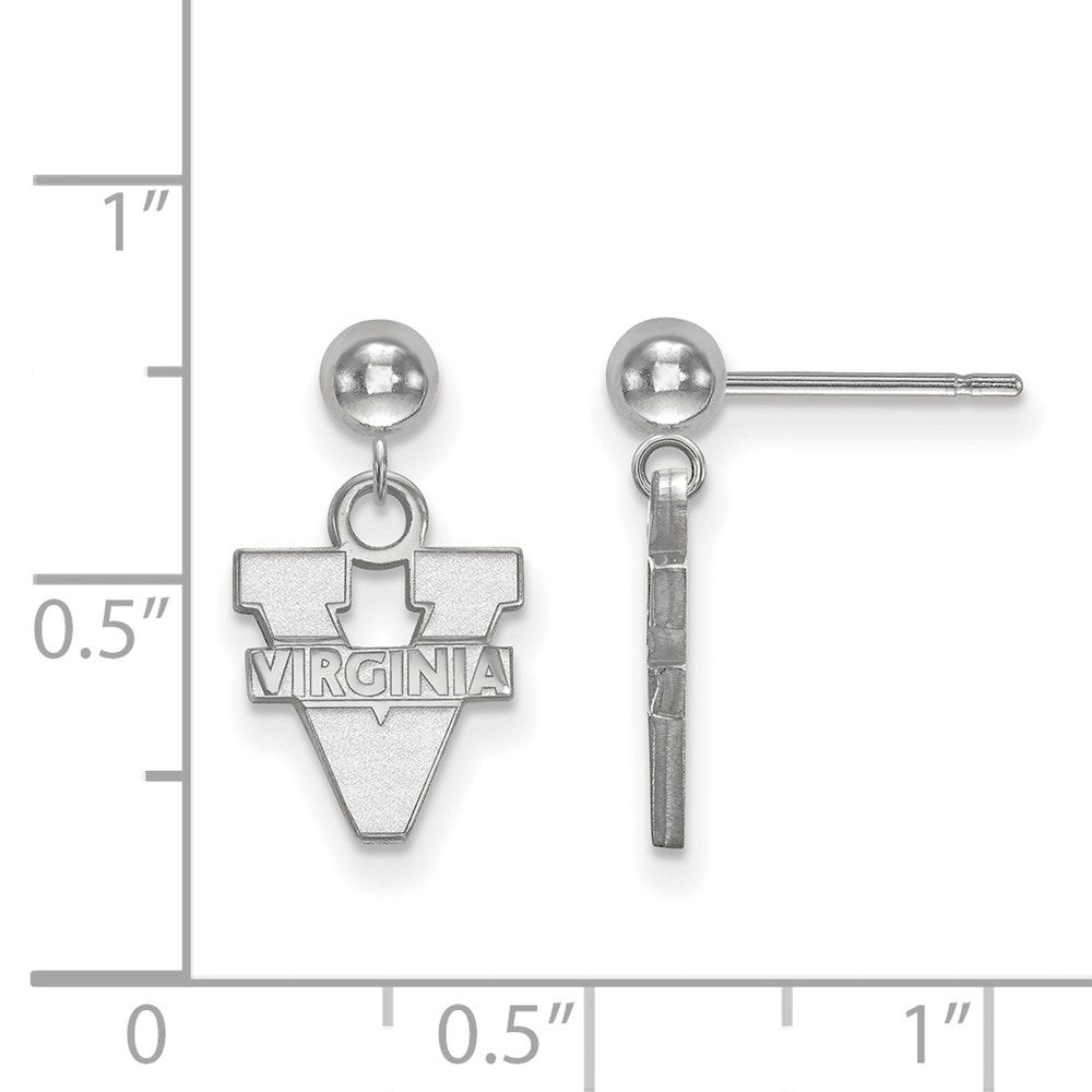 Sterlingsilber Rhodiniert Logoart University Of Virginia Hängend Kugel Ohrstecker