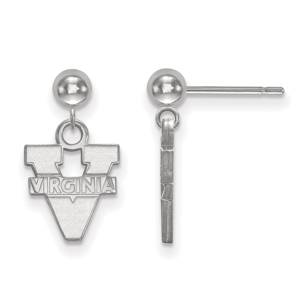 Sterlingsilber Rhodiniert Logoart University Of Virginia Hängend Kugel Ohrstecker