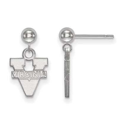 Sterlingsilber Rhodiniert Logoart University Of Virginia Hängend Kugel Ohrstecker