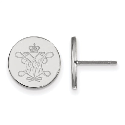 Sterlingsilber Rhodiniert Logoart College Of William und Mary Extra Klein Plättchen Ohrringe