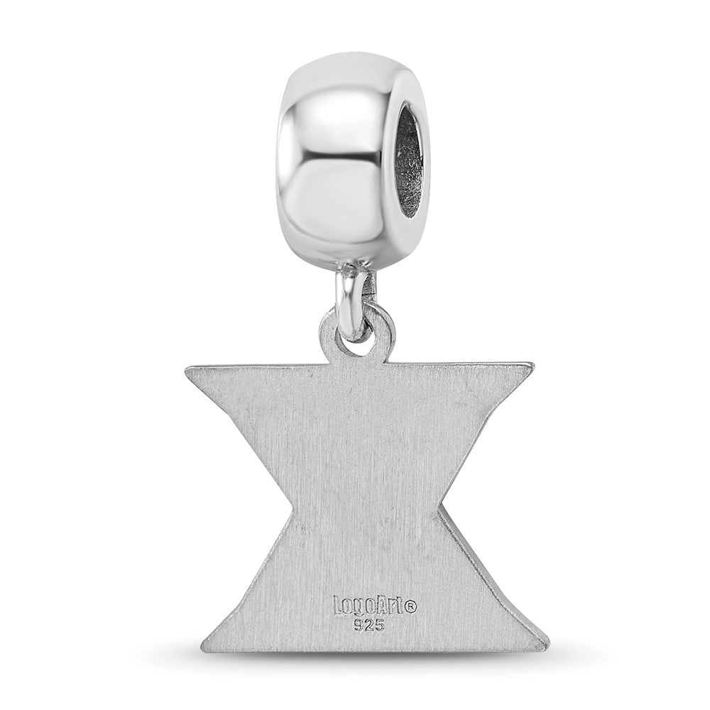 Sterlingsilber Rhodiniert Logoart Xavier University Klein Hängend Perle