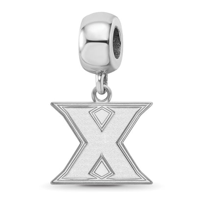 Sterlingsilber Rhodiniert Logoart Xavier University Klein Hängend Perle