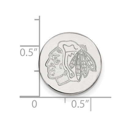 Sterlingsilber Rhodiniert Nhl Logoart Chicago Blackhawks Anstecknadel