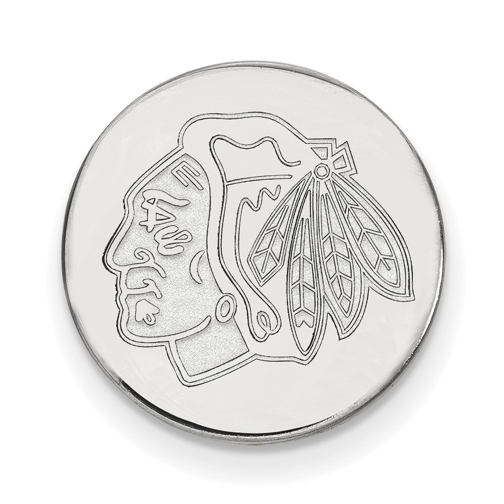14K Weißgold Nhl Logoart Chicago Blackhawks Anstecknadel