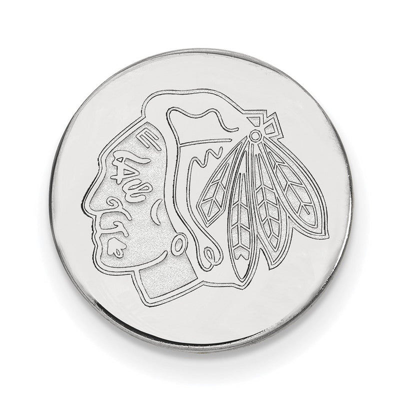 14K Weißgold Nhl Logoart Chicago Blackhawks Anstecknadel