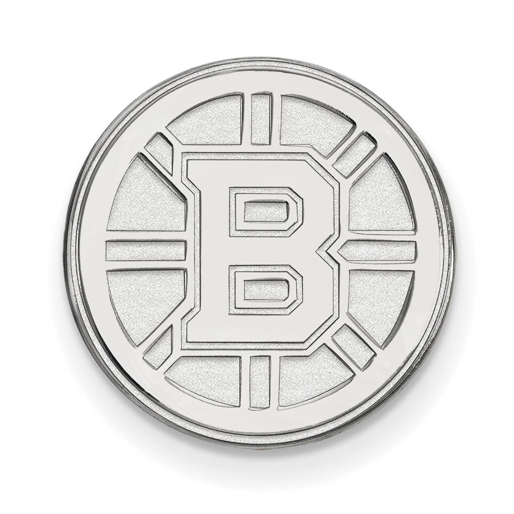 14K Weißgold Nhl Logoart Boston Bruins Anstecknadel