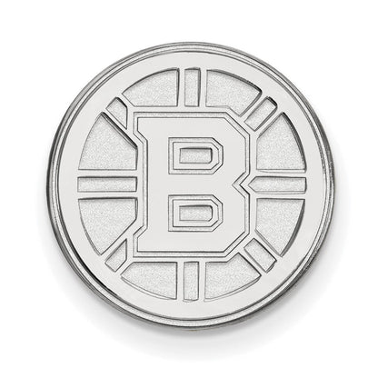 14K Weißgold Nhl Logoart Boston Bruins Anstecknadel