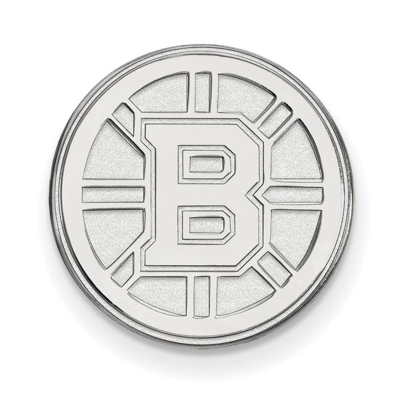 14K Weißgold Nhl Logoart Boston Bruins Anstecknadel