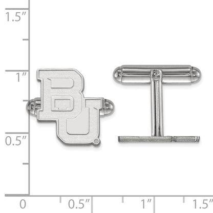 Sterlingsilber Rhodiniert Logoart Baylor University Manschette Knöpfe