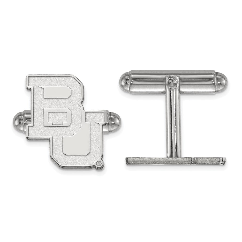 Sterlingsilber Rhodiniert Logoart Baylor University Manschette Knöpfe