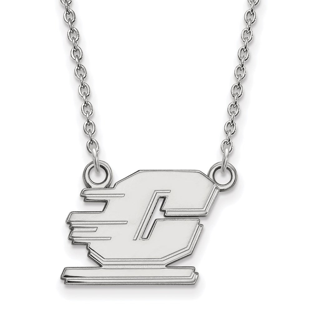 Sterlingsilber Rhodiniert Logoart Central Michigan University Buchstabe C Klein Anhänger 18 Zoll Halskette