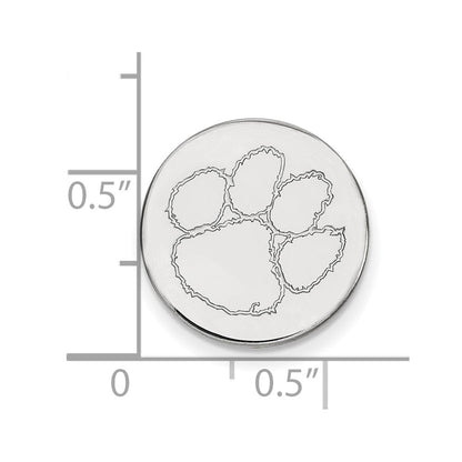 14K Weißgold Logoart Clemson University Tiger Paw Anstecknadel