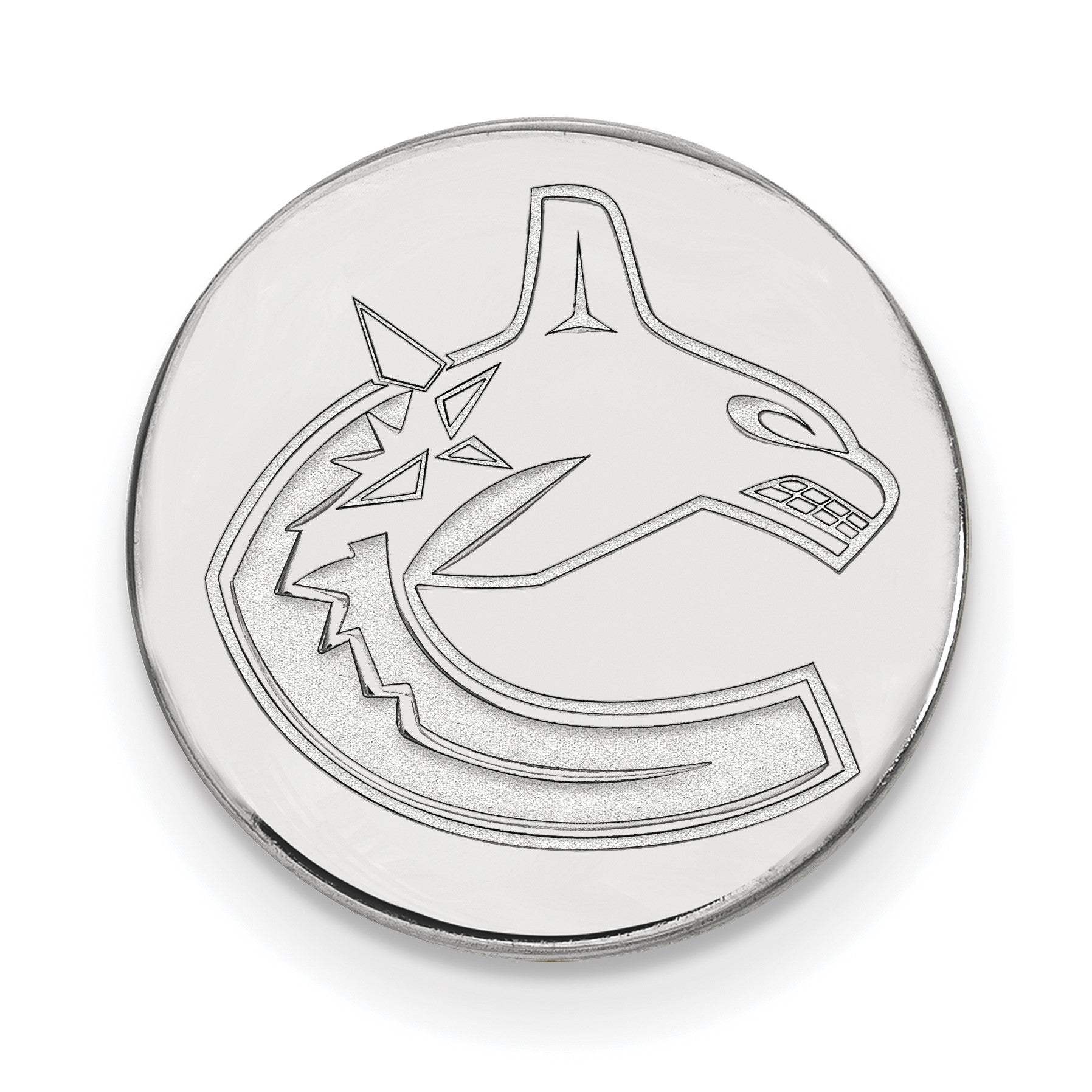 14K Weißgold Nhl Logoart Vancouver Canucks Anstecknadel