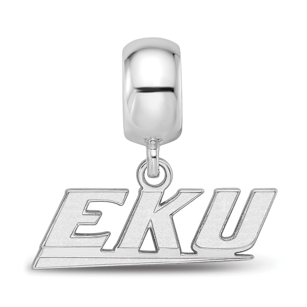 Sterlingsilber Rhodiniert Logoart Eastern Kentucky Universität. Xs Hängend Perle