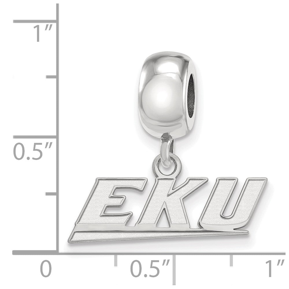 Sterlingsilber Rhodiniert Logoart Eastern Kentucky Universität. Xs Hängend Perle
