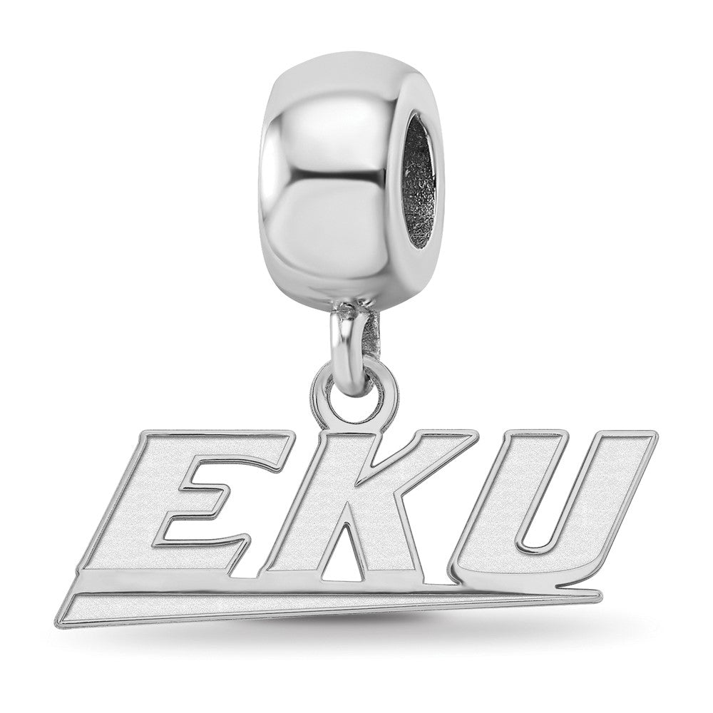Sterlingsilber Rhodiniert Logoart Eastern Kentucky Universität. Xs Hängend Perle