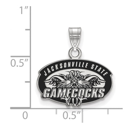 Sterlingsilber Rhodiniert Logoart Jacksonville State University Klein Emailliert Anhänger