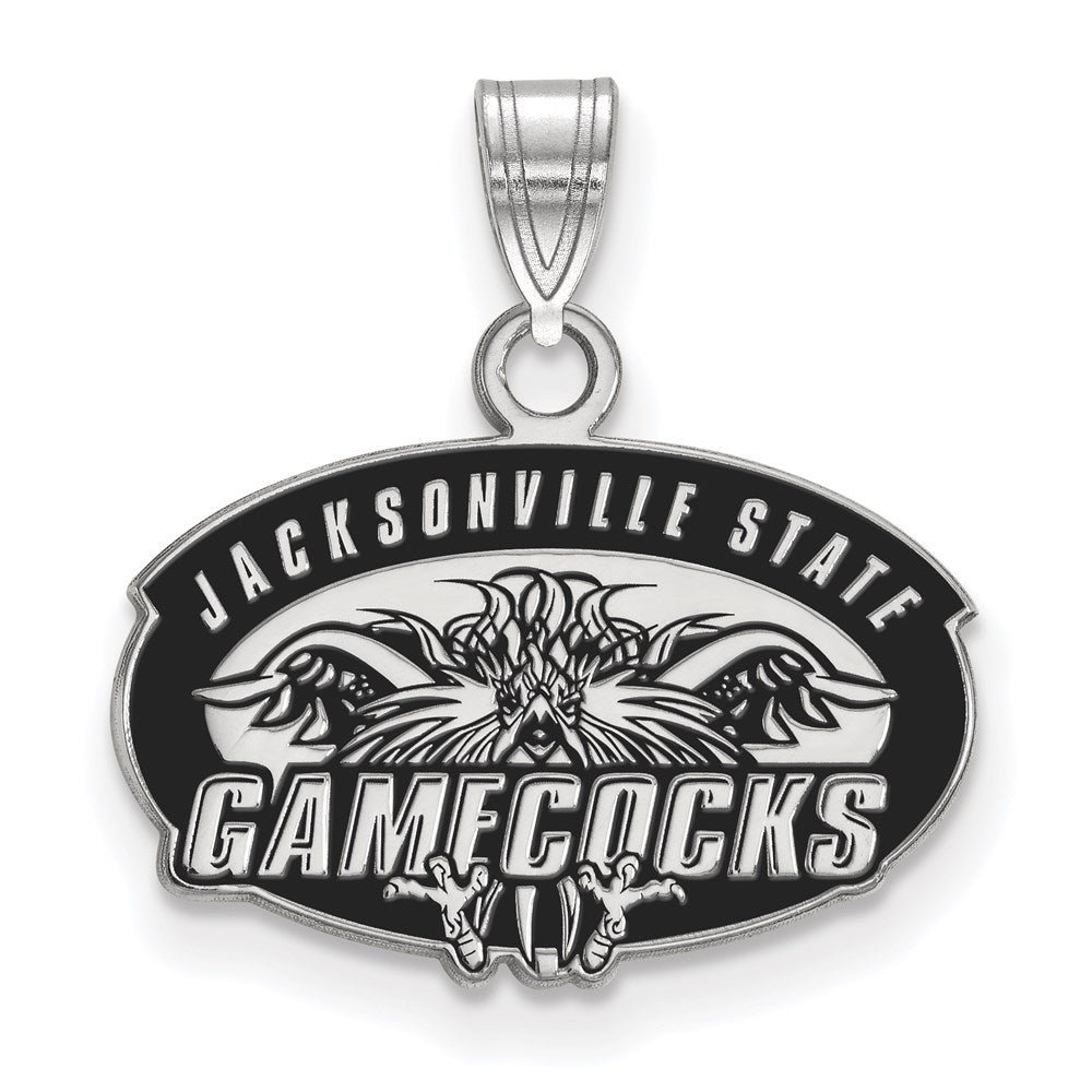 Sterlingsilber Rhodiniert Logoart Jacksonville State University Klein Emailliert Anhänger