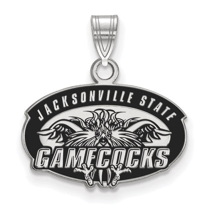Sterlingsilber Rhodiniert Logoart Jacksonville State University Klein Emailliert Anhänger