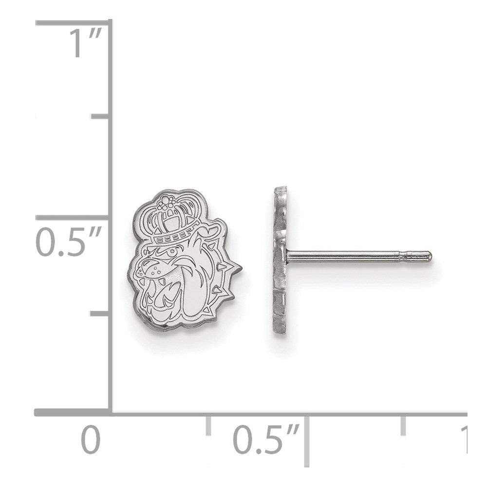 Sterlingsilber Rhodiniert Logoart James Madison University Duke Hund Extra Klein Ohrstecker