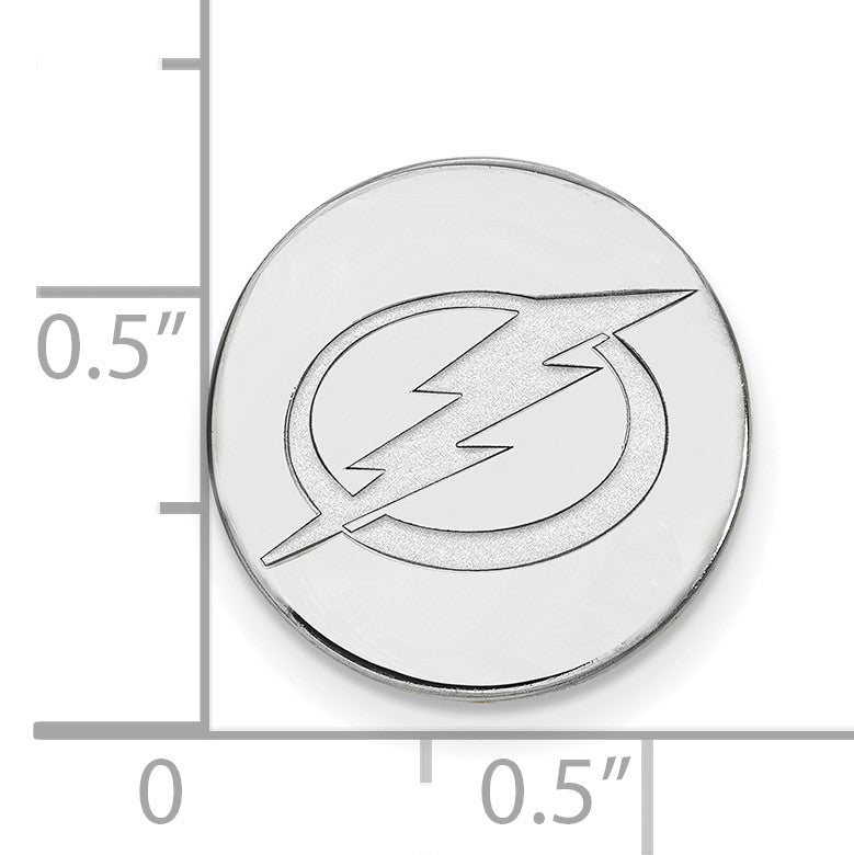 14K Weißgold Nhl Logoart Tampa Bay Blitz Anstecknadel