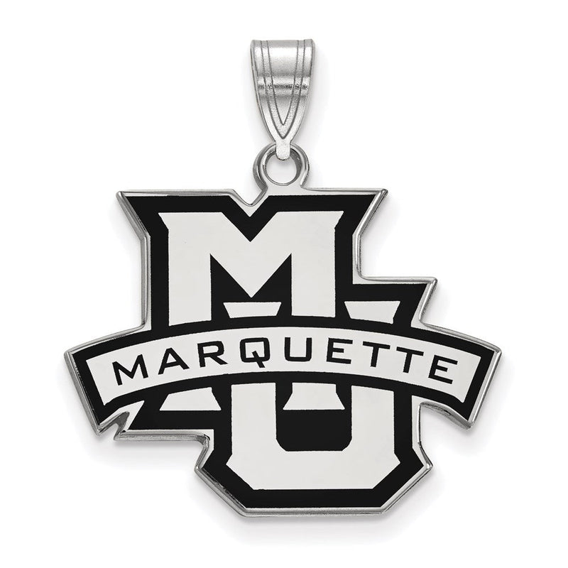 Sterlingsilber Rhodiniert Logoart Marquette University Groß Emailliert Anhänger