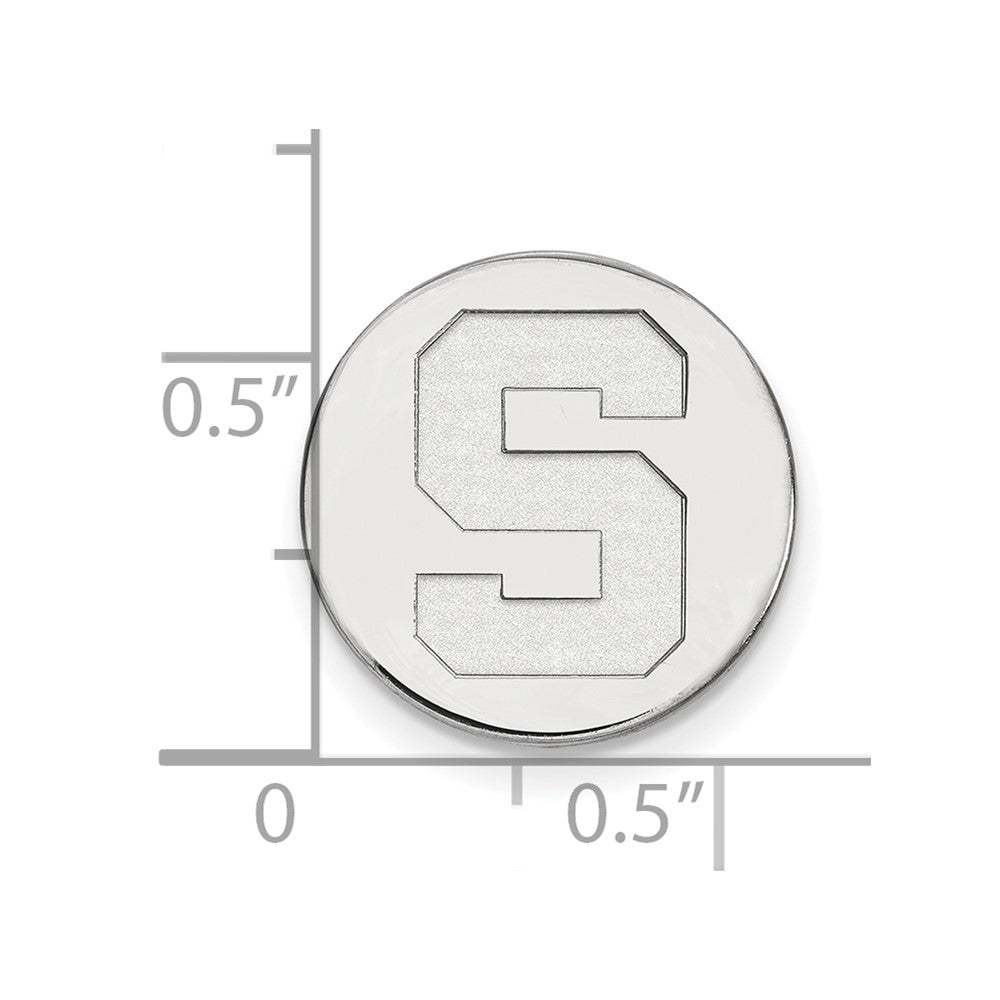 Sterlingsilber Rhodiniert Logoart Michigan State University Anstecknadel