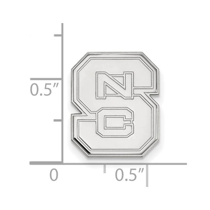 14K Weißgold Logoart North Carolina State University N-c-s Anstecknadel