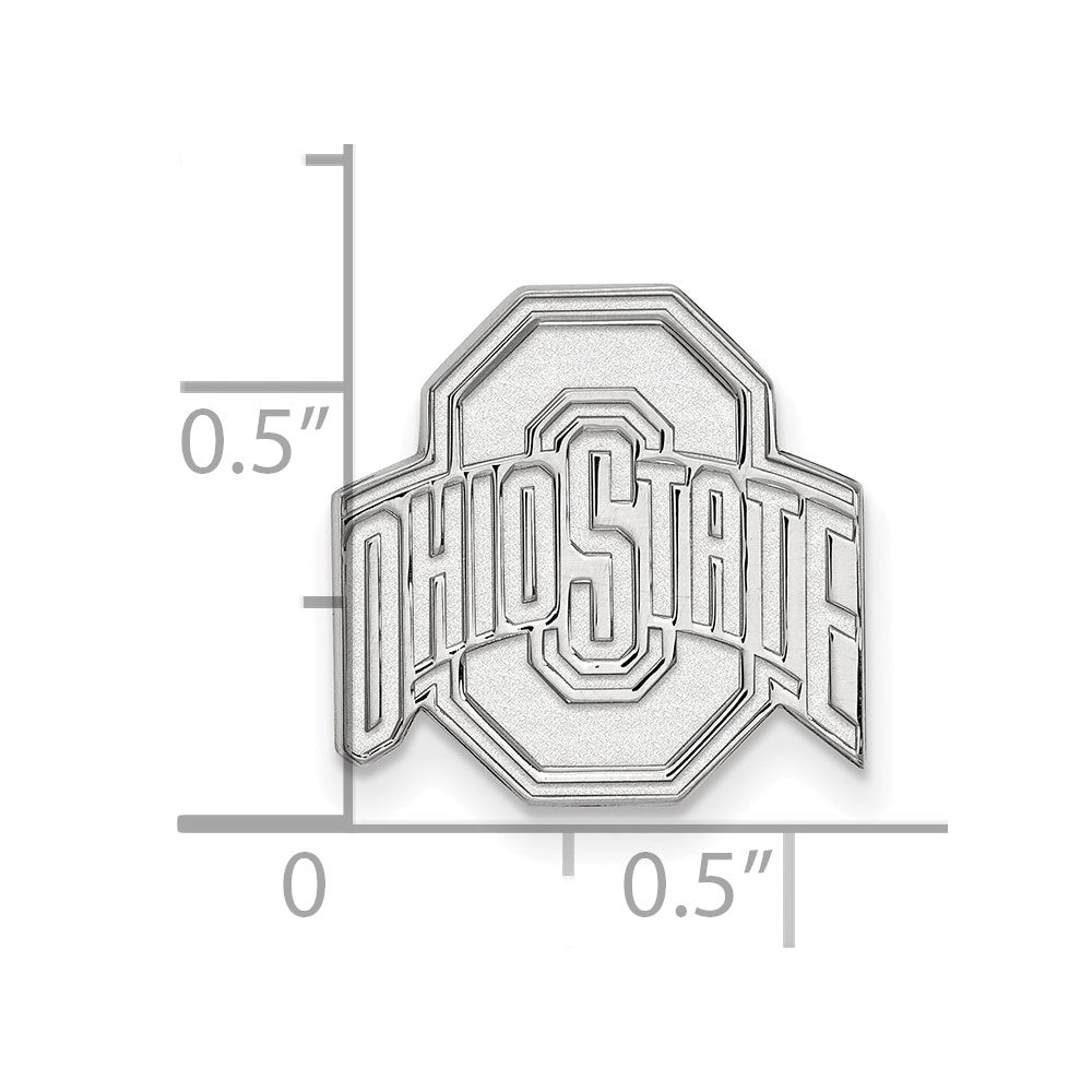 Sterlingsilber Rhodiniert Logoart Ohio State University Anstecknadel