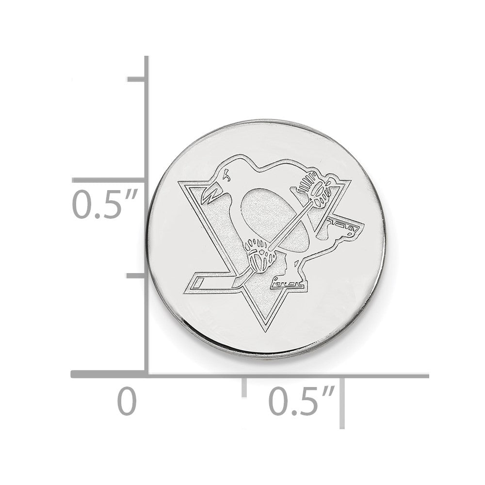 14K Weißgold Nhl Logoart Pittsburgh Penguins Anstecknadel