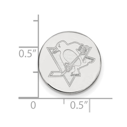 14K Weißgold Nhl Logoart Pittsburgh Penguins Anstecknadel