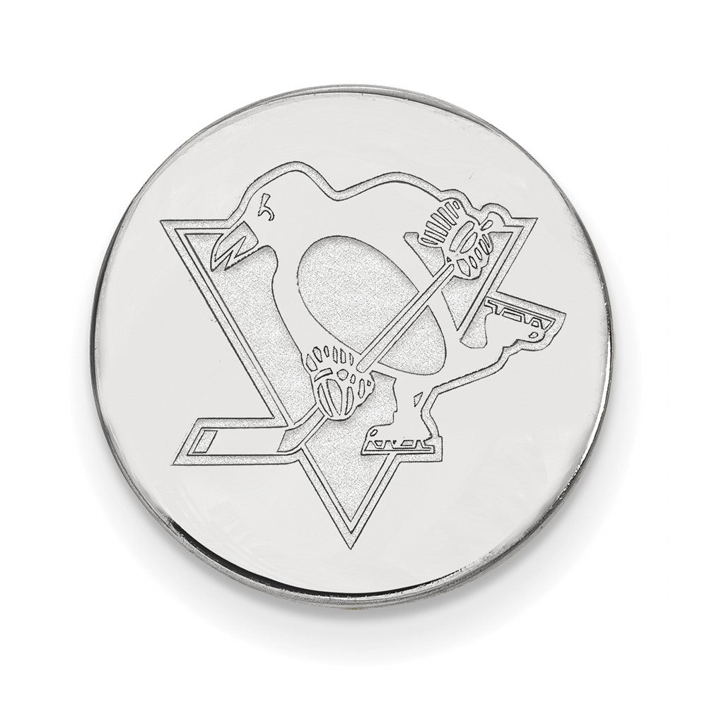14K Weißgold Nhl Logoart Pittsburgh Penguins Anstecknadel