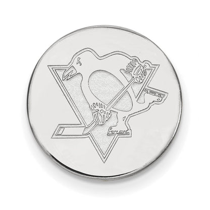 14K Weißgold Nhl Logoart Pittsburgh Penguins Anstecknadel