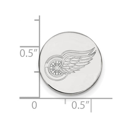 14K Weißgold Nhl Logoart Detroit Rot Flügel Anstecknadel