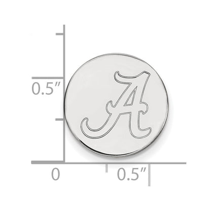 14K Weißgold Logoart University Of Alabama Buchstabe A Anstecknadel