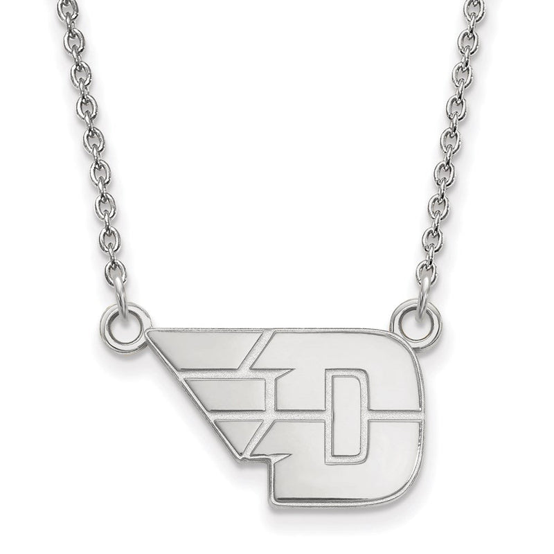 10K Weißgold Logoart University Of Dayton Klein Anhänger 18 Zoll Halskette