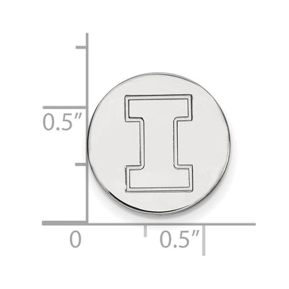 14K Weißgold Logoart University Of Illinois Buchstabe I Anstecknadel