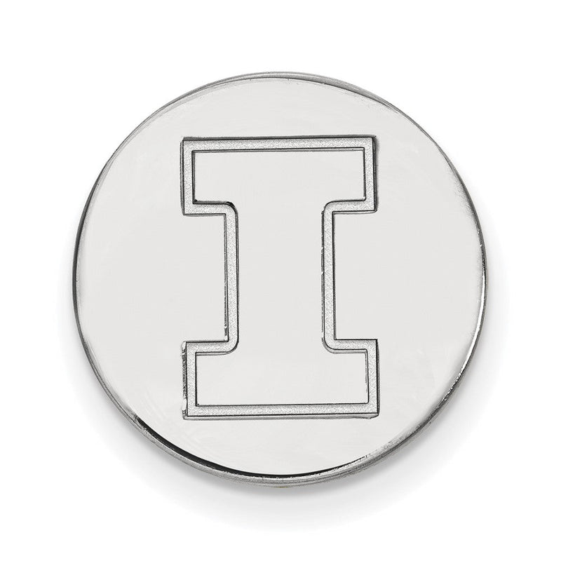 Sterlingsilber Rhodiniert Logoart Universität. Of Illinois Buchstabe I Anstecknadel