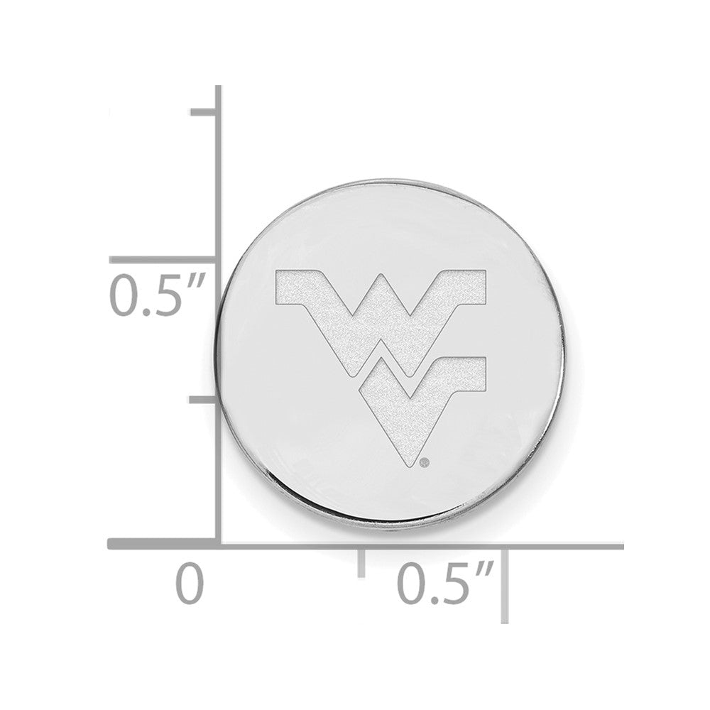 14K Weißgold Logoart West Virginia University W-v Anstecknadel