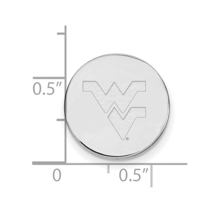 14K Weißgold Logoart West Virginia University W-v Anstecknadel