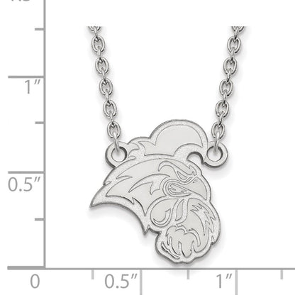 10K Weißgold Logoart Coastal Carolina University Chanticleer Groß Anhänger 18 Zoll Halskette